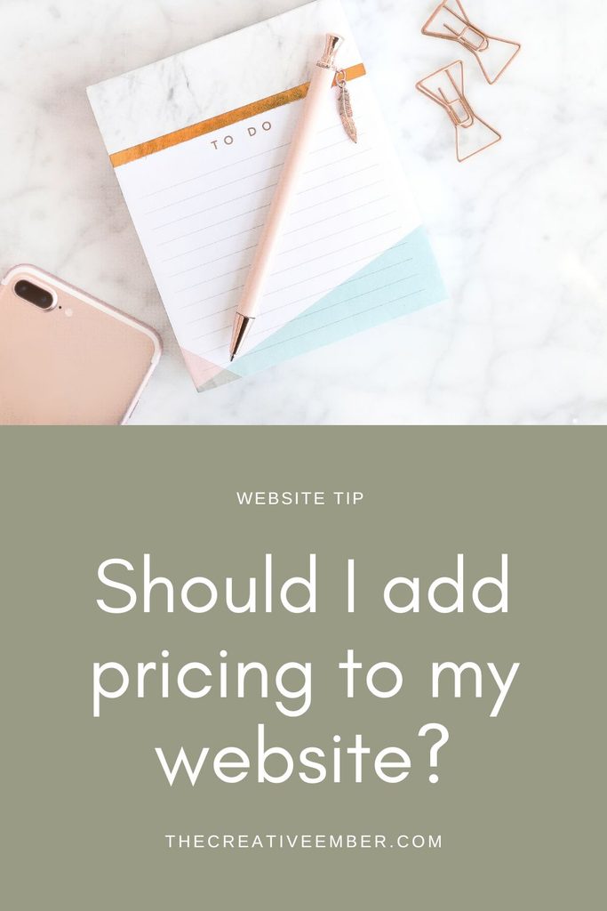 Service business services page showing clear pricing on your website with a starting price and a booking button